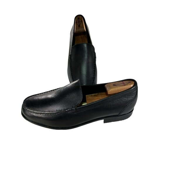 Rockport Mens Size 10.5 W Black Leather Comfort Driving Slip On Loafer Shoes - Picture 1 of 9